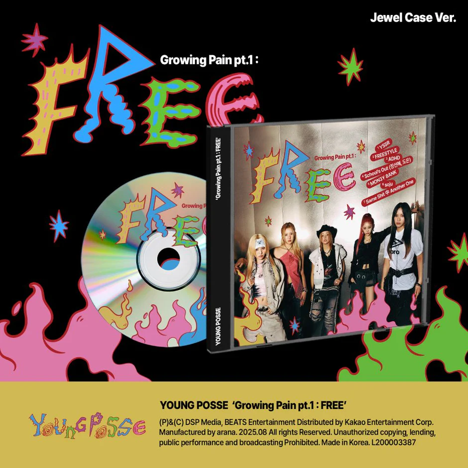 YOUNG POSSE - 4th EP Album [Growing Pain pt.1 : FREE] (Jewel Case Ver.)