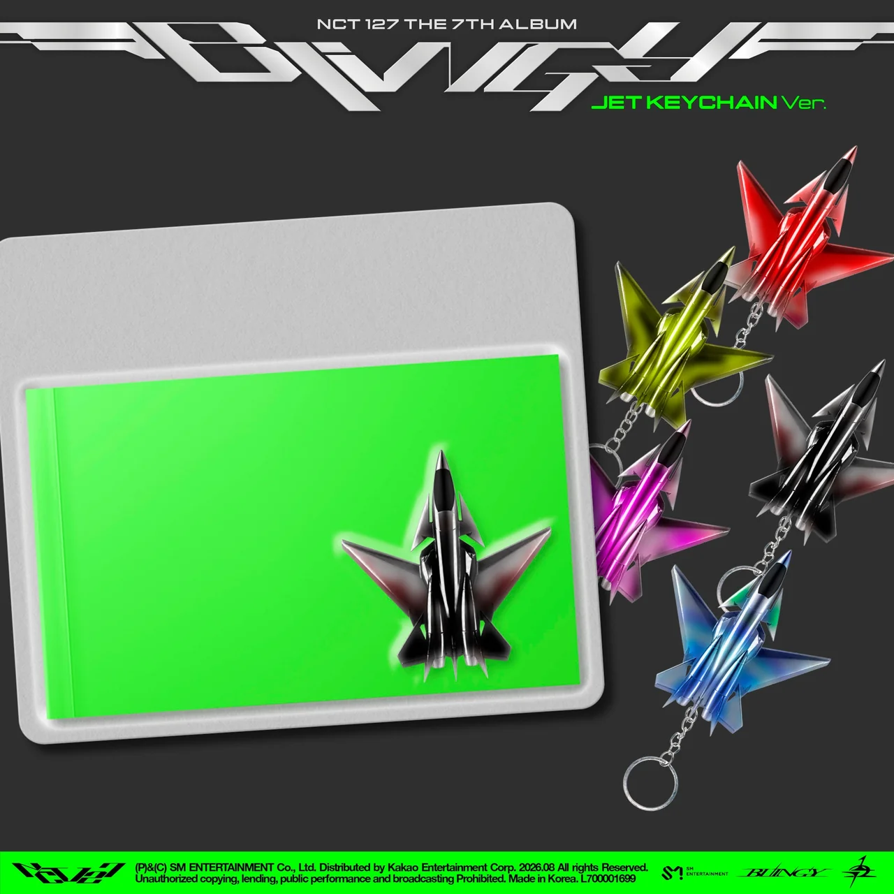 [בהזמנה מראש] NCT 127 – 7th Album [BLINGY] JET Keychain Ver. (Smart Album)